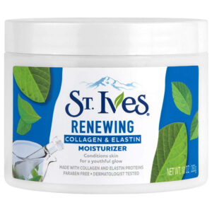 Saint Ives Renewing Collagen & Elastin Moisturizing Cream 300 ml کرم مرطوب کننده و احیا کننده صورت و گردن سینت ایوز حاوی کلاژن و الاستین حجم 300 میل