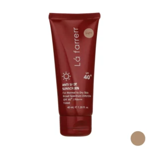 کرم ضد آفتاب ضد لک رنگی ۰۱ روشن SPF 40 لافارر پوست خشک و معمولی ۴۰میل