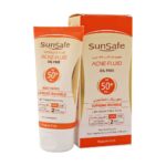 فلوئید ضد آفتاب بدون چربی بی‌رنگ SPF 50 سان سیف