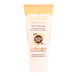 کرم ضد آفتاب فیزیکال پوست حساس SPF 50 سان سیف