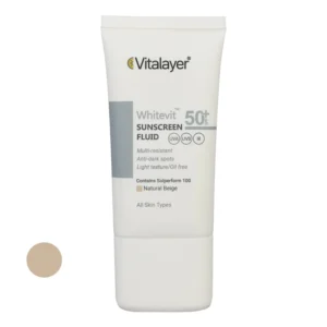 فلوئید ضد آفتاب رنگی SPF 50 وایت ویت ویتالیر