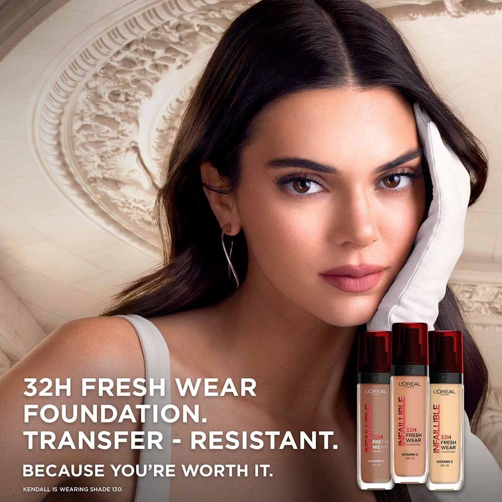 کرم پودر شیشه ای اینفالیبل لورآل ۳۲ ساعته ۳۰میل 1 کرم پودر شیشه ای اینفالیبل لورآل