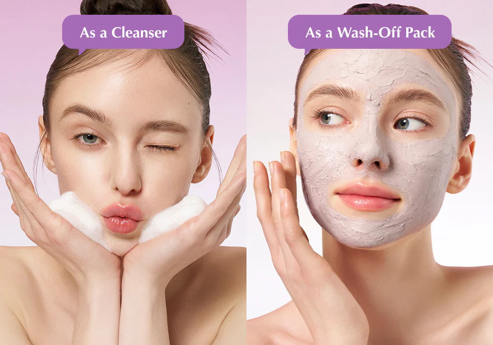 ژل شستشو و ماسک اسکرابی کنترل منافذ برنج بنفش اکوال بری ۱۳۰گرم 1 ژل شستشو کنترل منافذ برنج بنفش اکوال بری