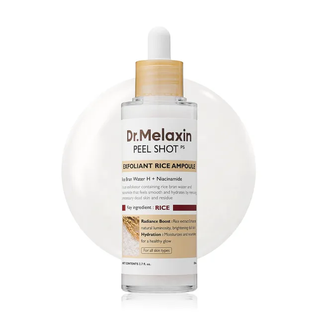 Dr.Melaxin PEEL SHOT EXFOLIATING WHITE RICE AMPOULE آمپول لایه بردار برنج سفید دکتر ملاکسین