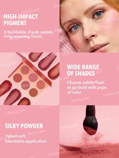 پالت رژگونه پودری Floral Flush شیگلم 1 پالت رژگونه شیگلم Floral Flush