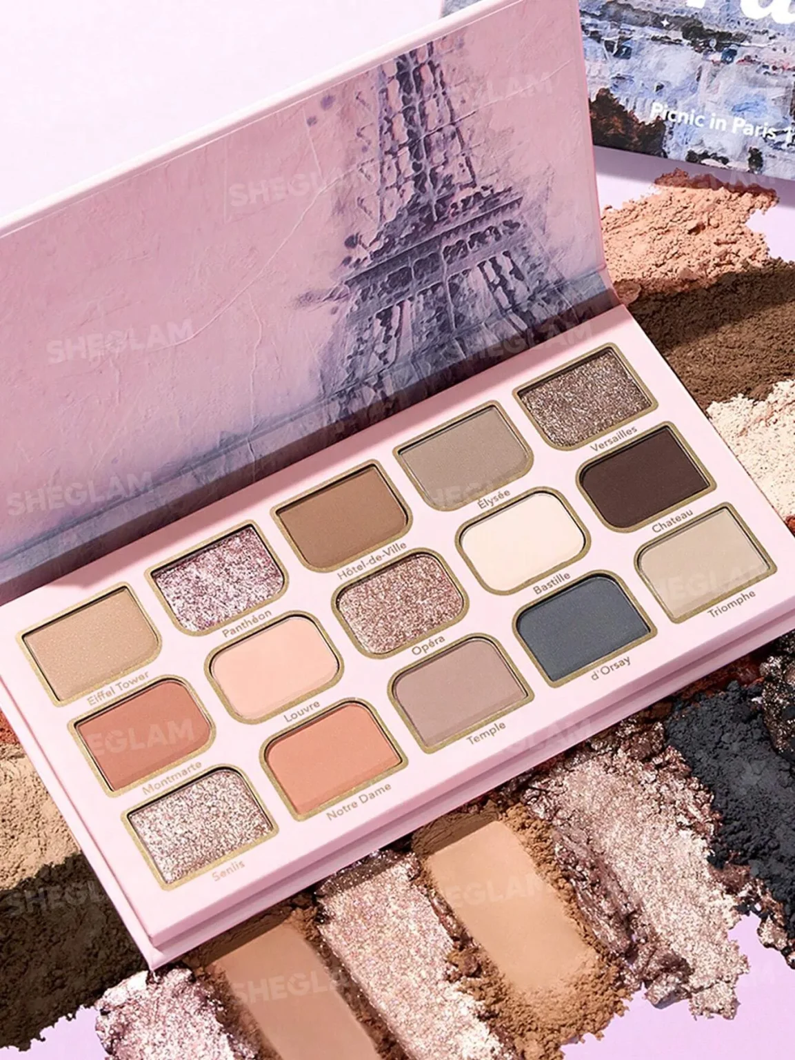 پالت سایه چشم PICNIC IN PARIS شیگلم ۱۵رنگ 1 پالت سایه چشم PICNIC IN PARIS شیگلم
