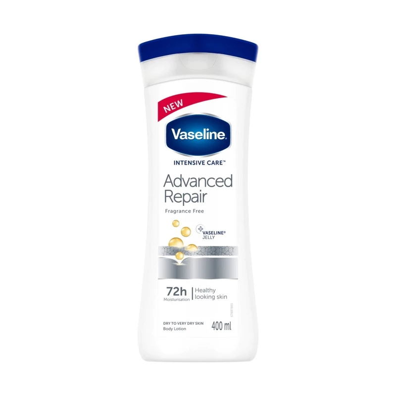 Vaseline Intensive Care Advanced Repair Fragrance Free لوسیون بدن ترمیم کننده پوست خشک وازلین