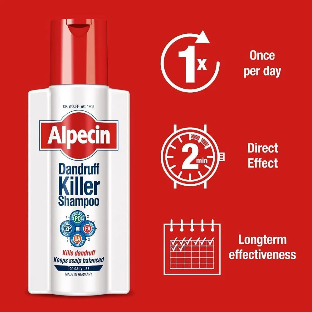 شامپو ضد شوره Dandruff Killer آلپسین ۲۵۰میل 2 شامپو ضد شوره Dandruff Killer آلپسین