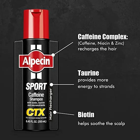 شامپو اسپرت کافئین CTX آلپسین ۲۵۰میل 1 شامپو اسپرت کافئین CTX آلپسین