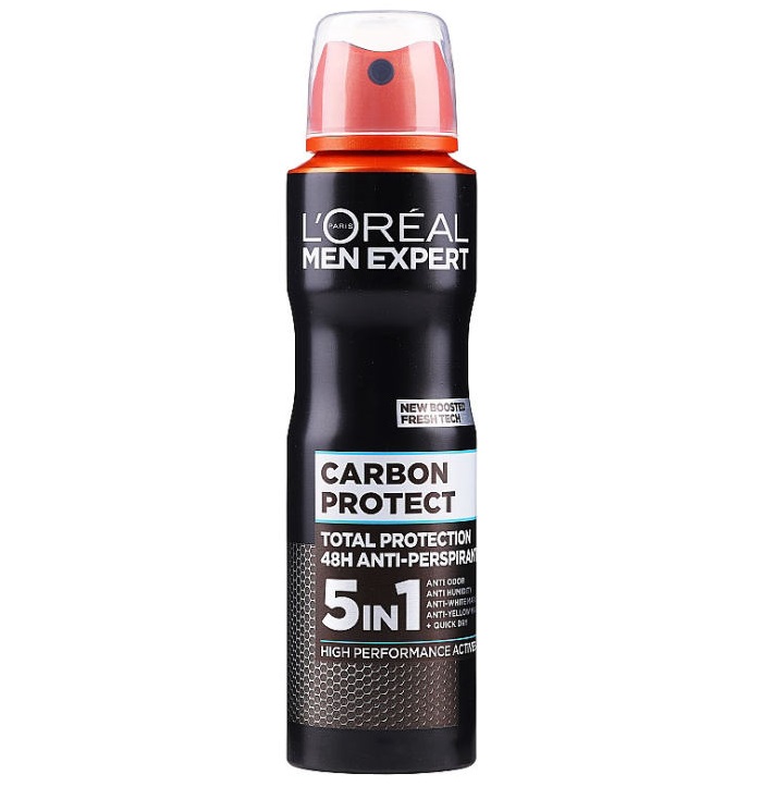 L’Oréal Paris Men Expert Carbon Protect 5 in 1 Anti-Perspirant اسپری ضد تعریق مردانه Carbon Protect لورآل