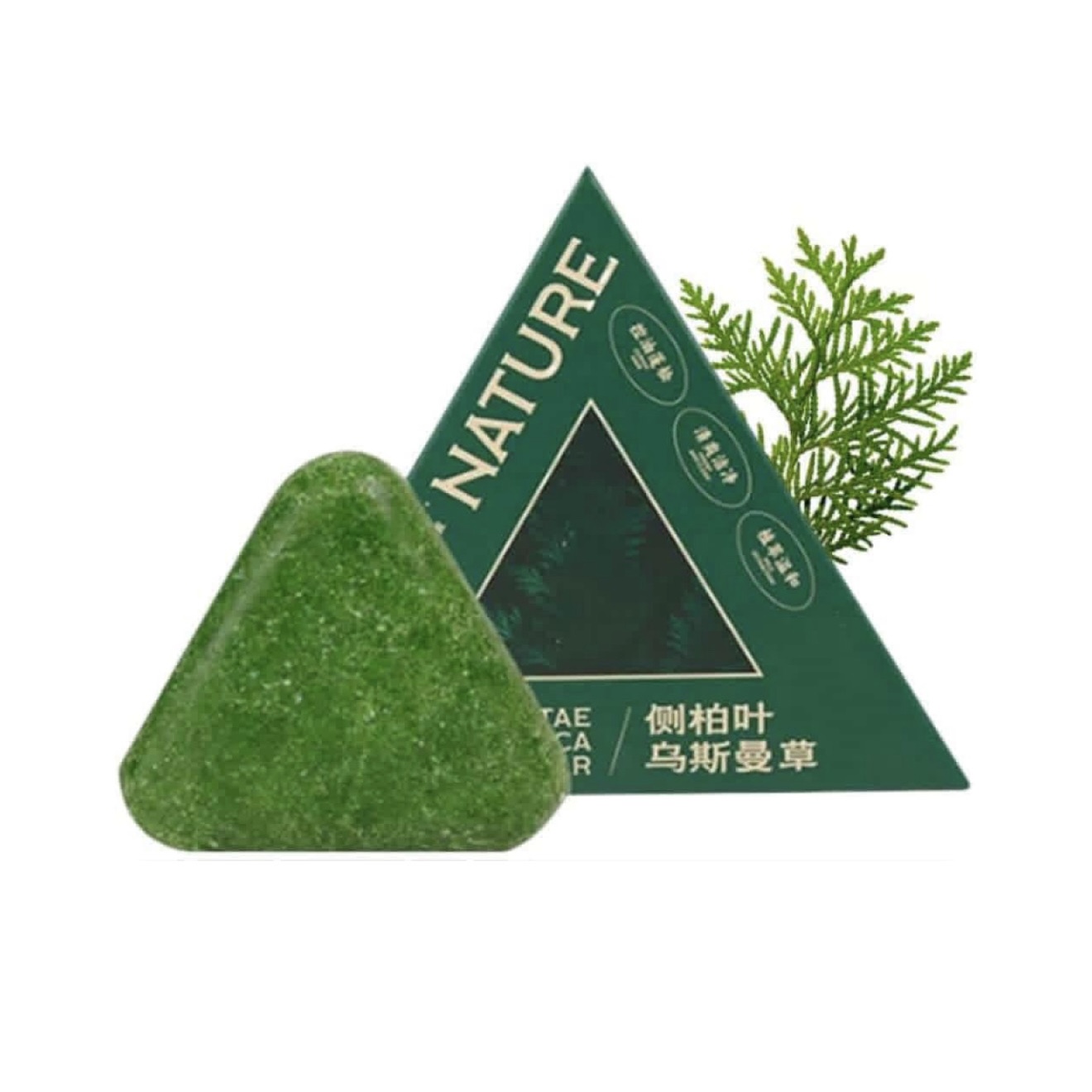 Nature Seven green Cacumen Biotae Isatis Indigotica Shampoo Bar صابون شامپو بار گیاهی ضد ریزش نیچر
