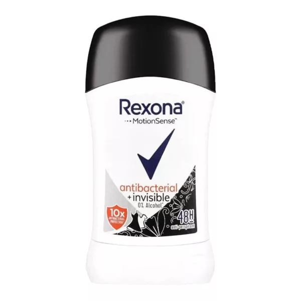 Rexona Antibacterial + Invisible Antiperspirant Stick استیک ضد تعریق زنانه Antibacterial Invisible رکسونا