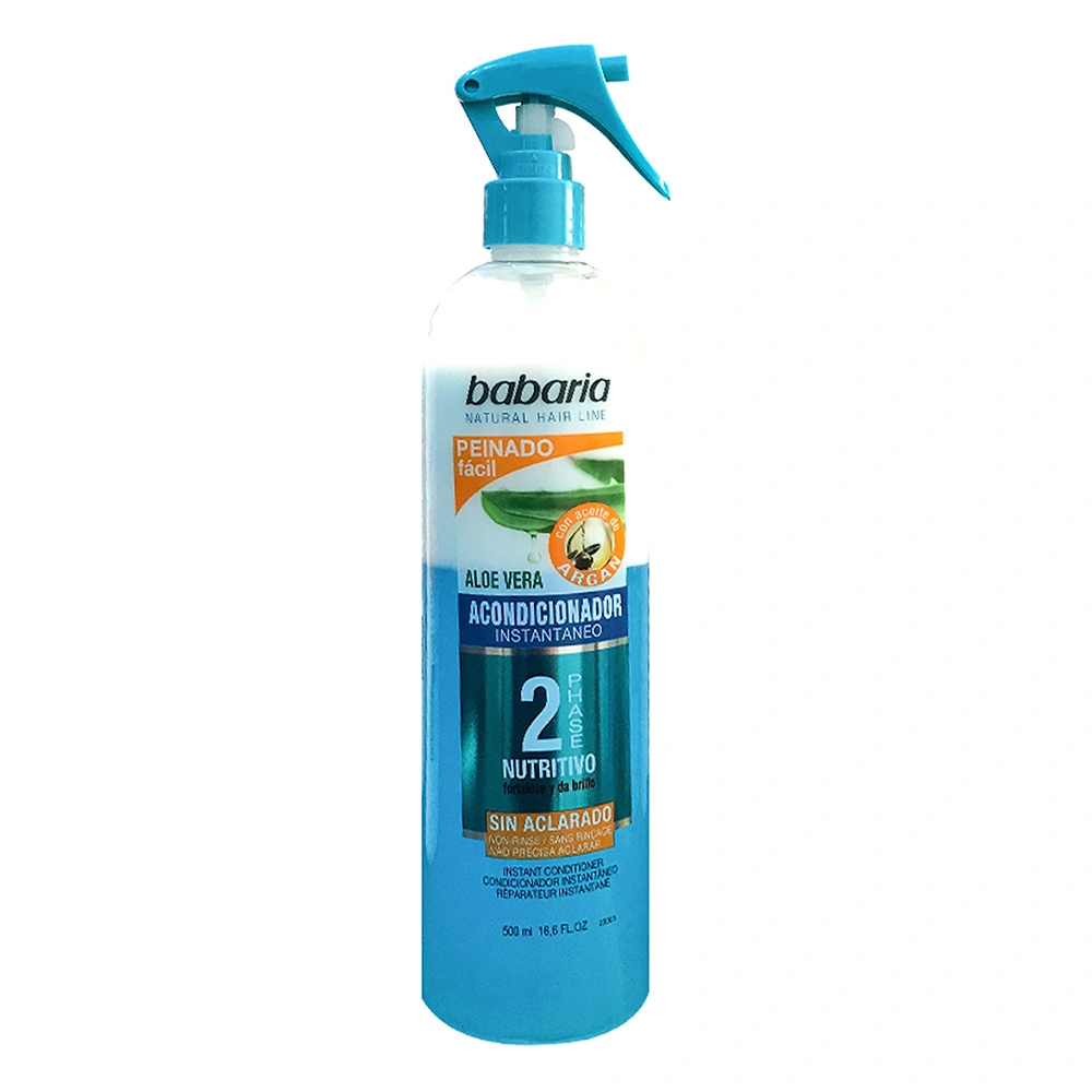 Babaria Aloe Vera & Argan 2 Phase Instant Conditioner Peinado Fácil اسپری دو فاز آبی آلوئهورا و روغن آرگان باباریا