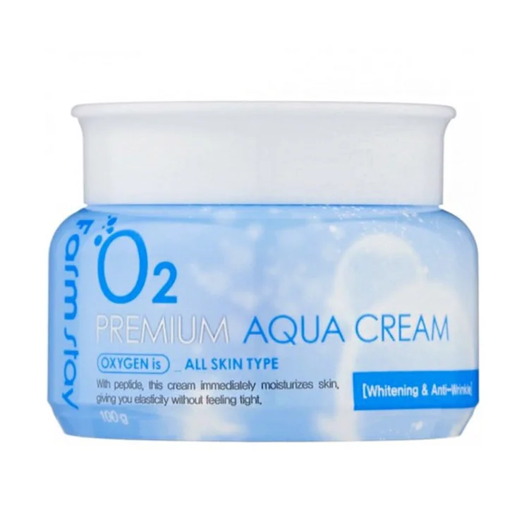 Farmstay O2 Premium Aqua Cream کرم آبرسان پریمیوم O2 فارم استی