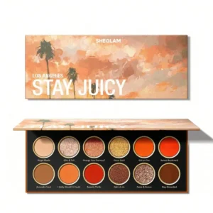 پالت سایه چشم ۱۲ رنگ شیگلم مدل SHEGLAM Stay Juicy, LA Palette