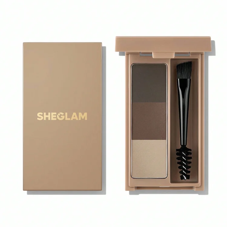 Sheglam Puff Brow Palette - Brown پالت سایه ابرو ۳ رنگ Puff Brow شیگلم