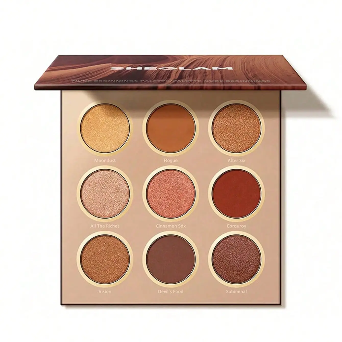 nude1 پالت سایه چشم ۹ رنگ مدل SHEGLAM Nude Beginnings Palette