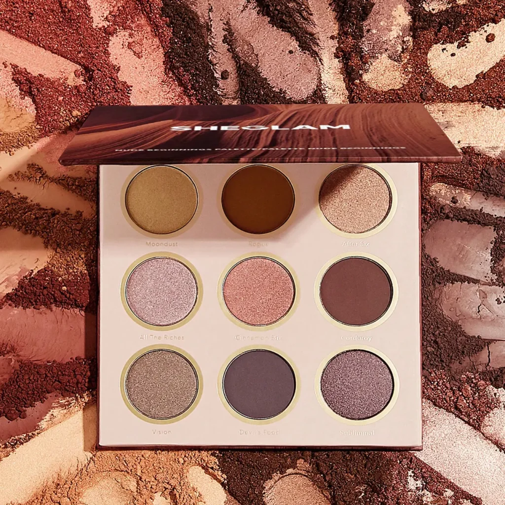 پالت سایه چشم ۹ رنگ Nude Beginnings شیگلم 1 پالت سایه چشم ۹ رنگ مدل SHEGLAM Nude Beginnings Palette