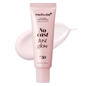 ضد آفتاب بی رنگ درخشان کننده کلاژن SPF 50 مدی کیوب با حجم ۵۰ میلی‌لیتر