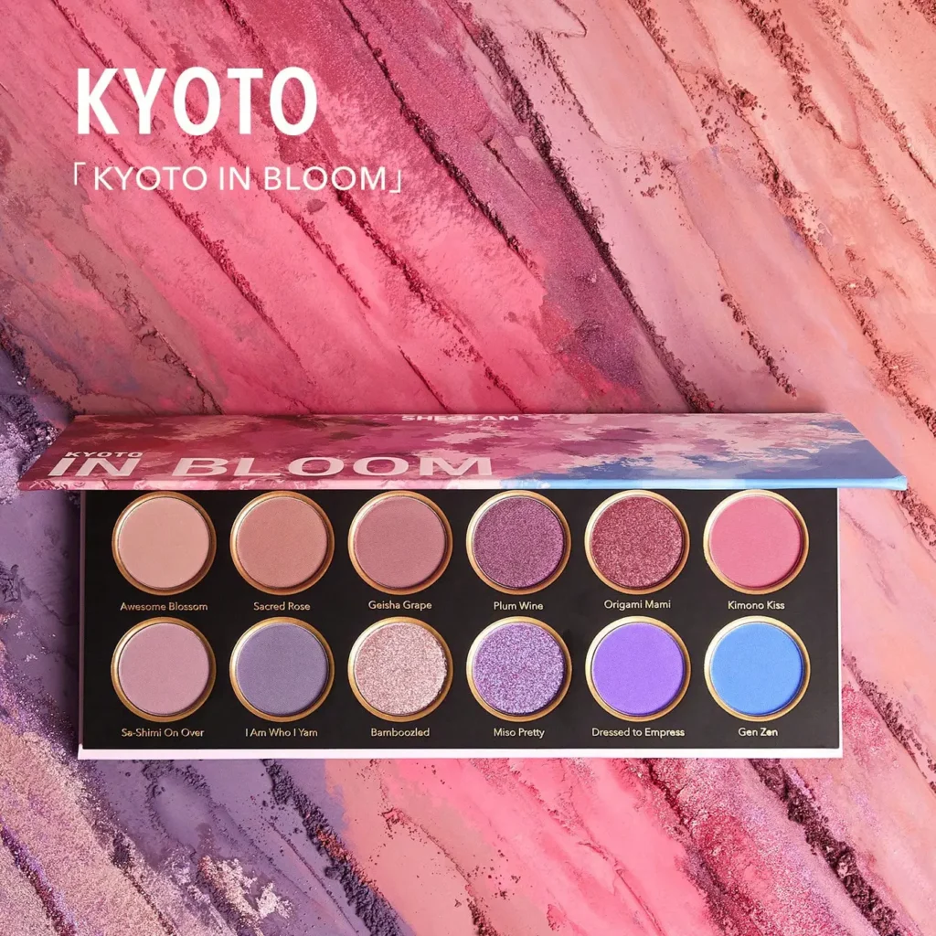 پالت سایه چشم ۱۲ رنگ Kyoto In Bloom شیگلم 1 پالت سایه چشم ۱۲رنگ Kyoto In Bloom شیگلم