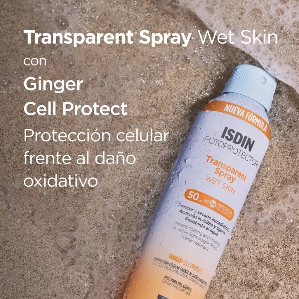 اسپری ضد آفتاب شفاف بدن پوست خیس SPF 50 ایزدین ۲۵۰میل 3 ضد آفتاب ایزدین7